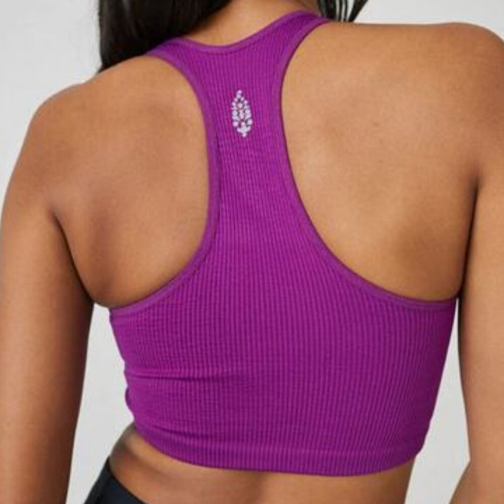 Free People Free Throw Crop Tank In Neon Magenta - Picture 2 of 6